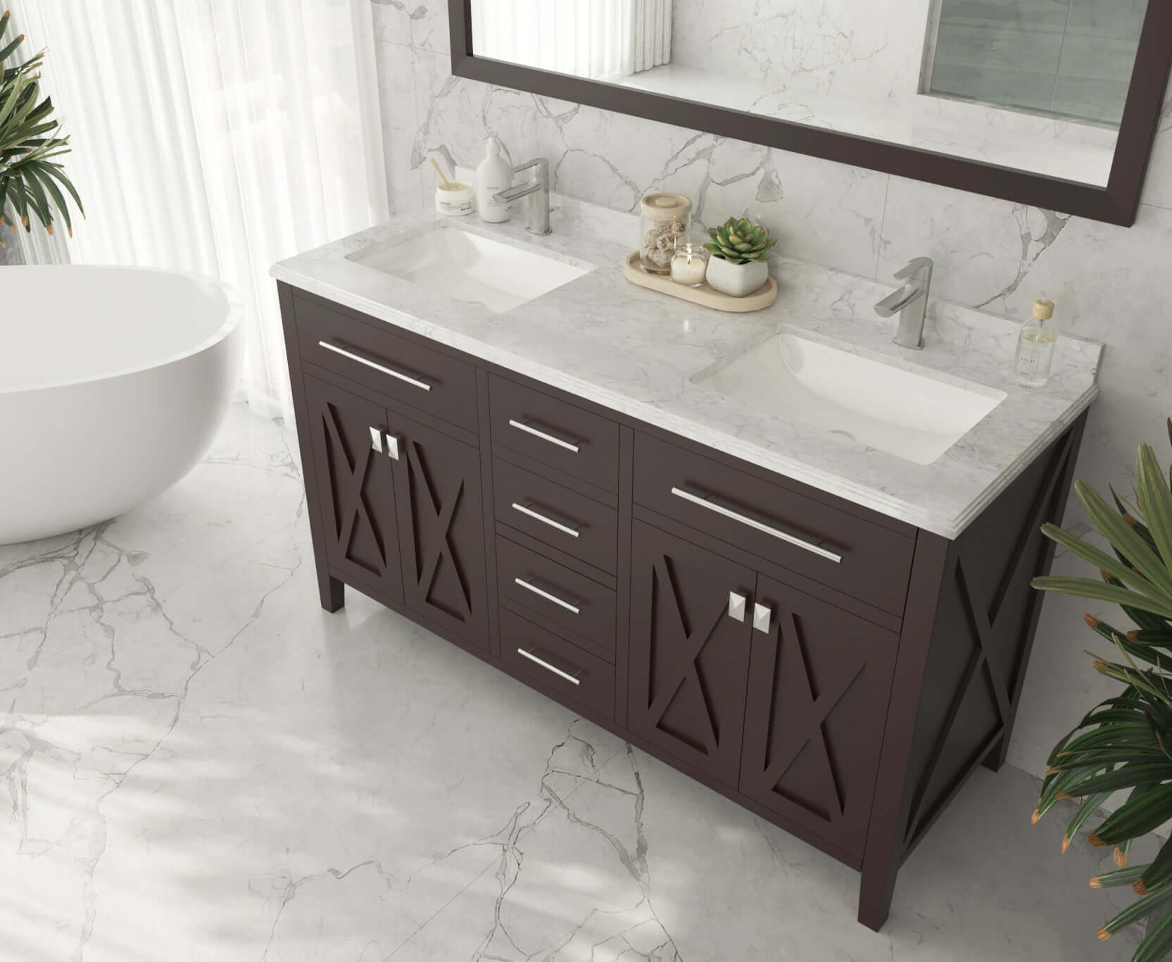 Wimbledon Collection 60" Double Sink Vanity