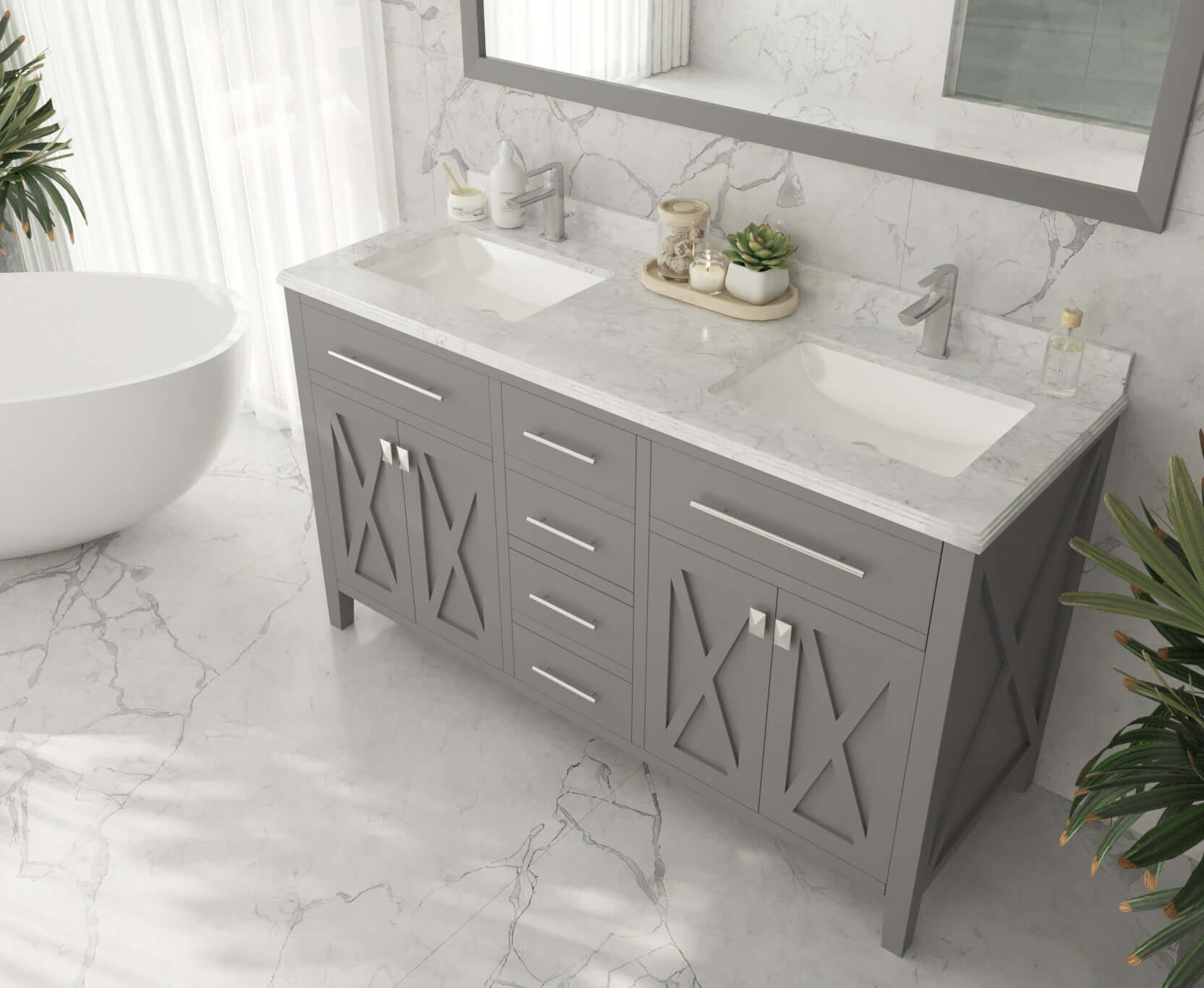 Wimbledon Collection 60" Double Sink Vanity