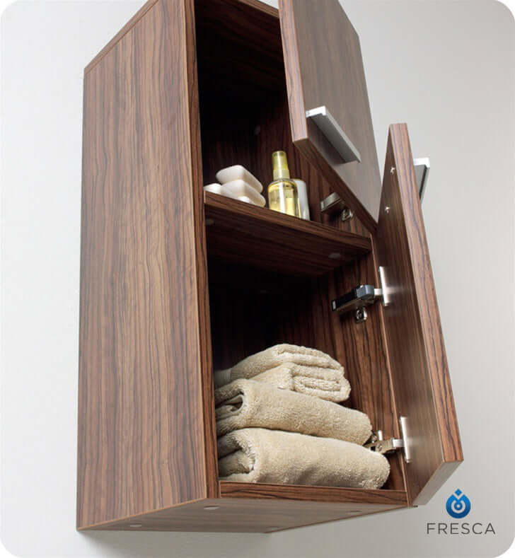 Bathroom Linen Side Cabinet with 2 Storage Areas