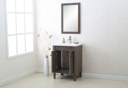 24" Space Saving Single Sink Bathroom Vanity