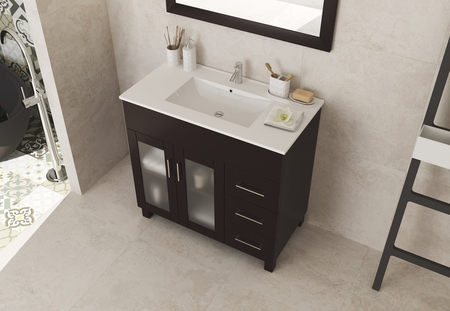 Nova Collection 36" Vanity with Ceramic Basin Countertop