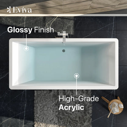 Eviva Rachel Free Standing 67" Acrylic Bathtub