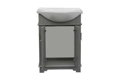 24" Space Saving Single Sink Bathroom Vanity