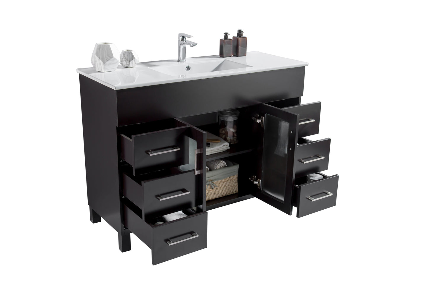 Nova Collection 48" Vanity with Ceramic Basin Countertop