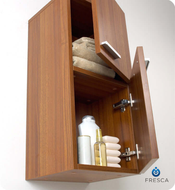 Bathroom Linen Side Cabinet with 2 Storage Areas