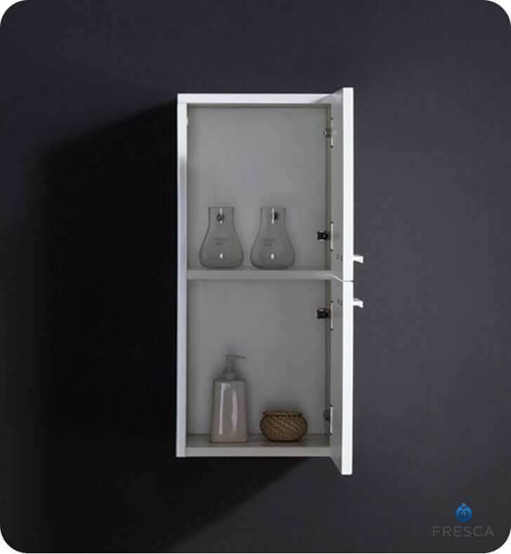 Bathroom Linen Side Cabinet with 2 Storage Areas