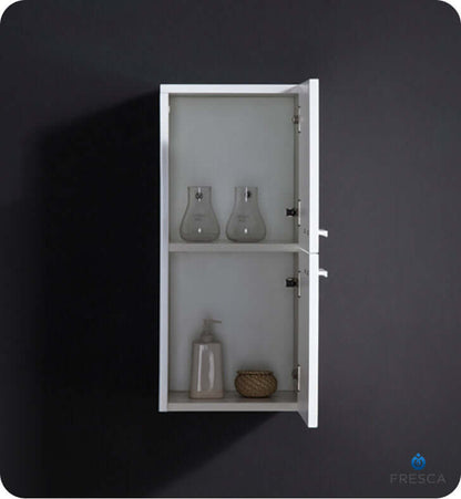 Bathroom Linen Side Cabinet with 2 Storage Areas