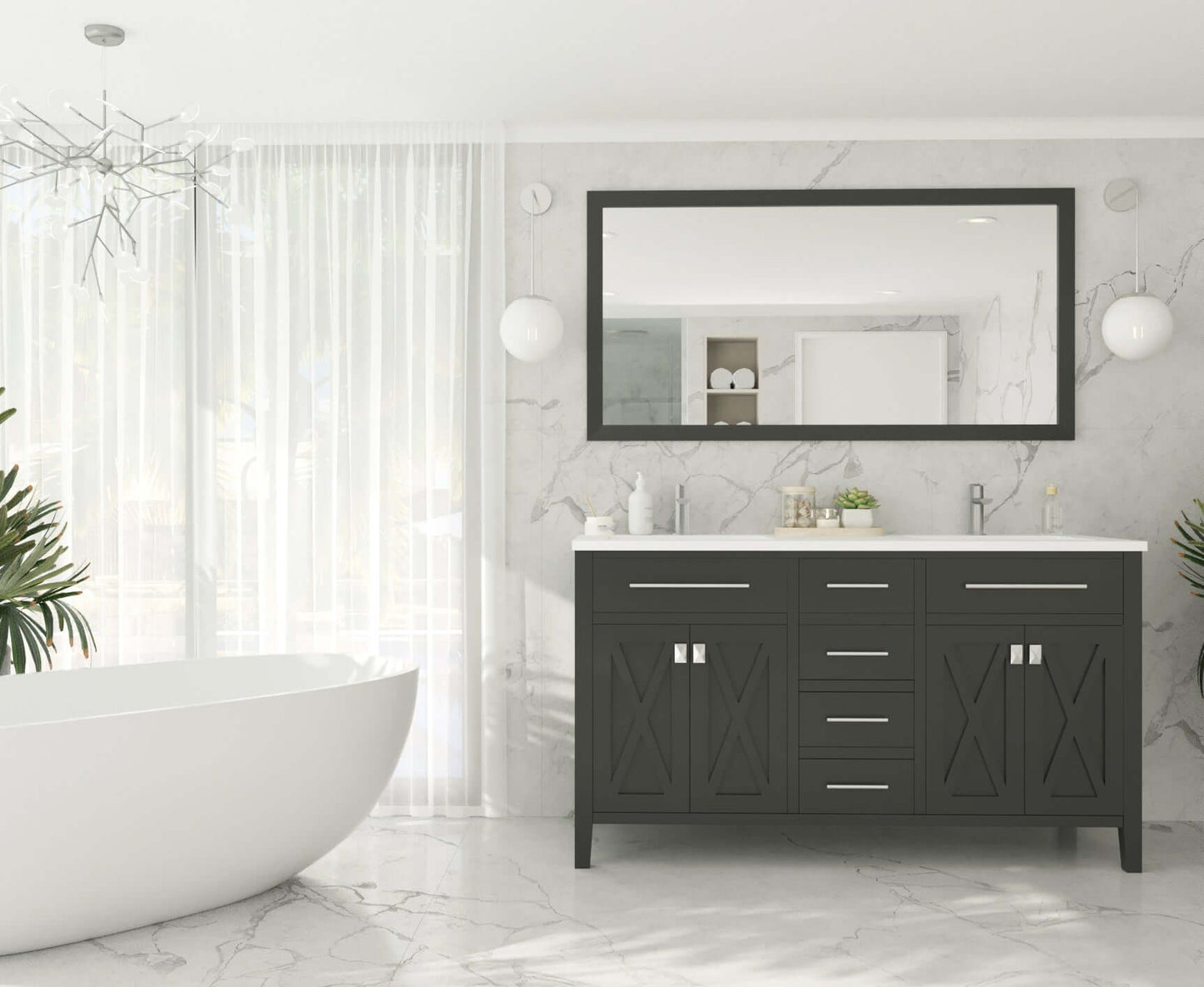 Wimbledon Collection 60" Double Sink Vanity