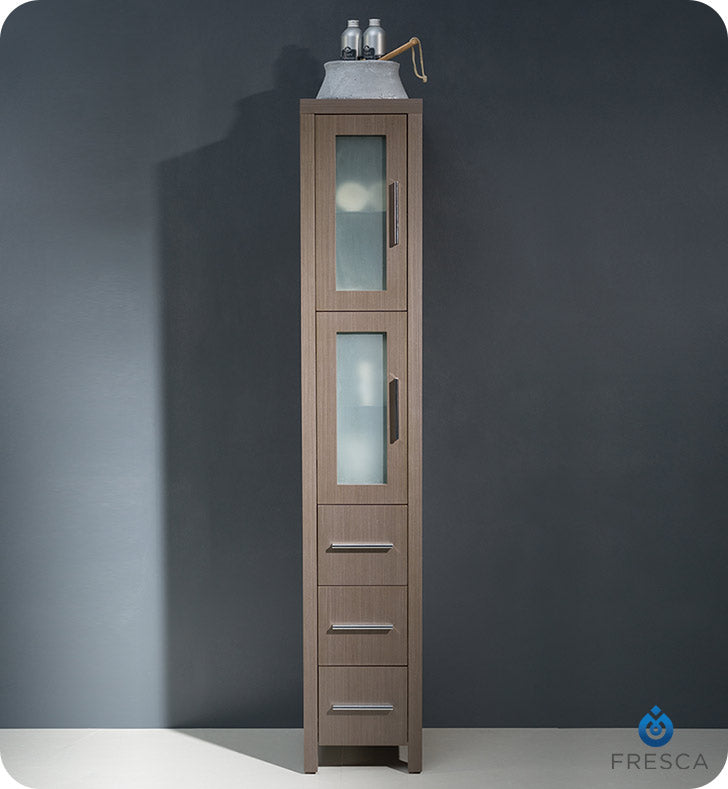 Torino Tall Bathroom Linen Side Cabinet