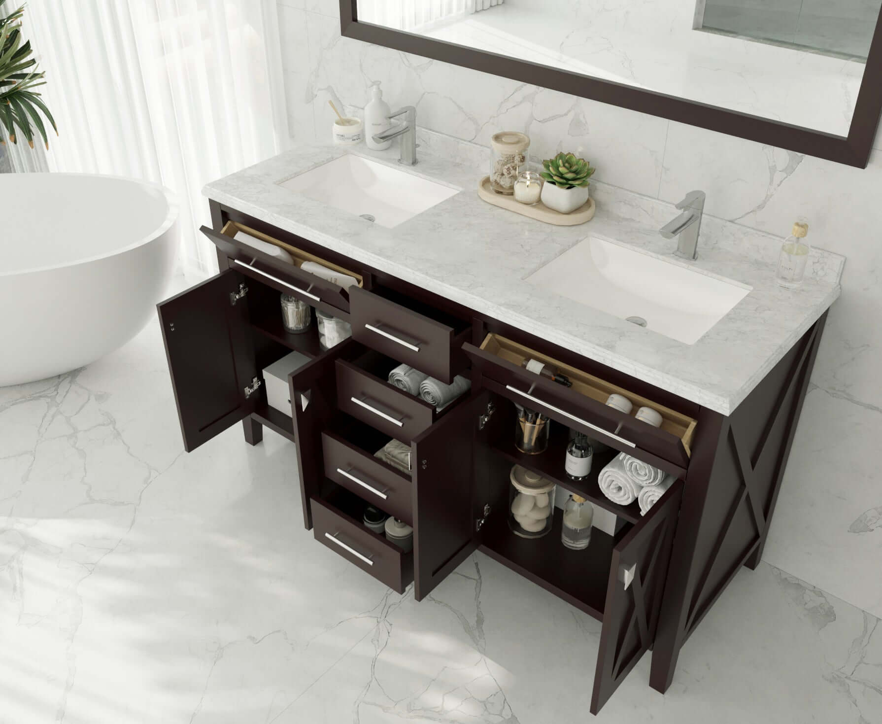 Wimbledon Collection 60" Double Sink Vanity