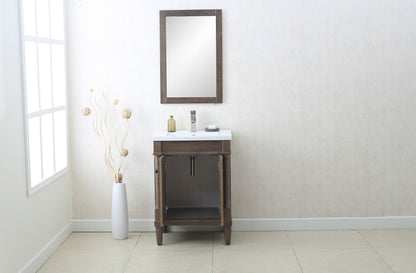 24" Space Saving Single Sink Bathroom Vanity