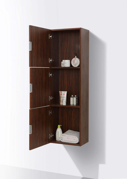 Bliss 18" Wide by 56" Bathroom Linen Side Cabinet with 3 Large Storage Areas