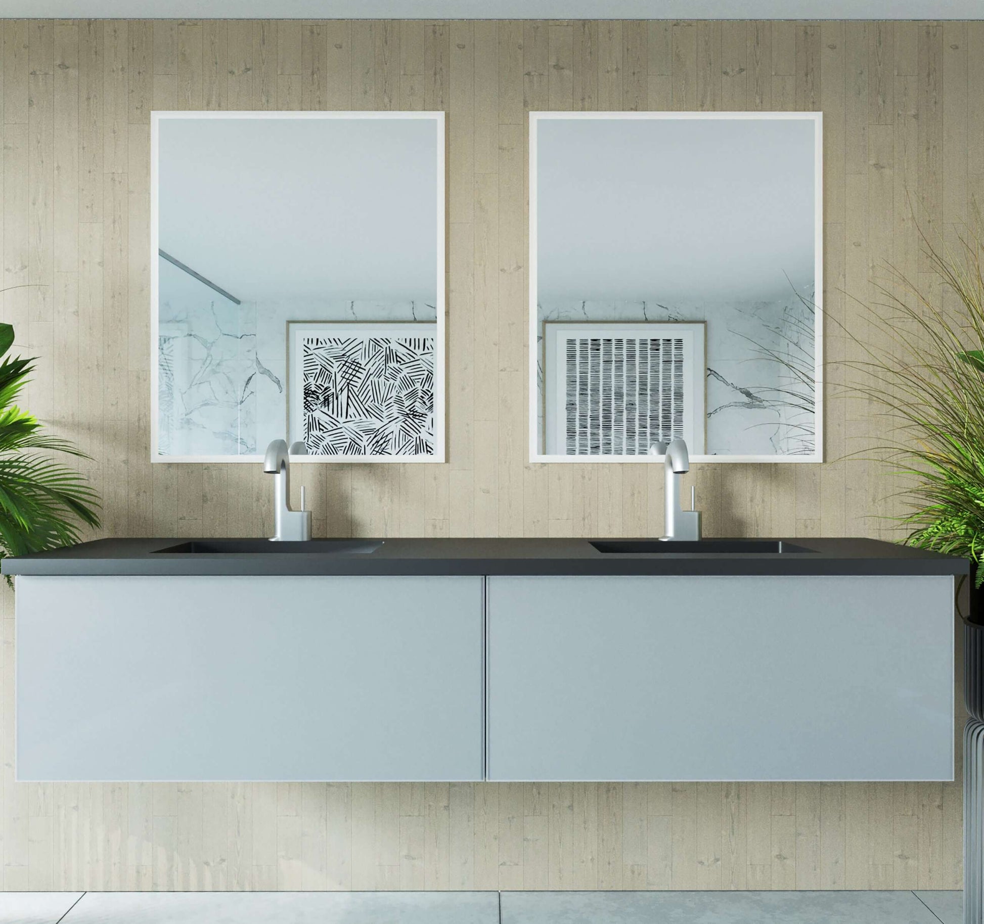 Vitri Collection 72" Double Sink Vanity