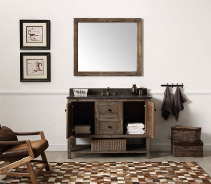 48" Solid Wood Single Sink Vanity with Moon Stone Top