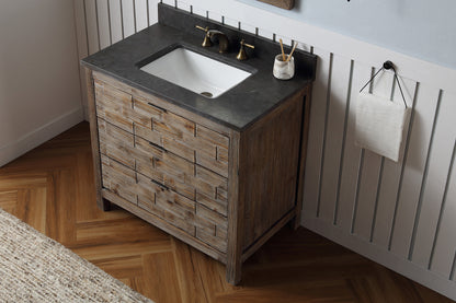 36" Wood Single Sink Vanity with Moon Stone Top