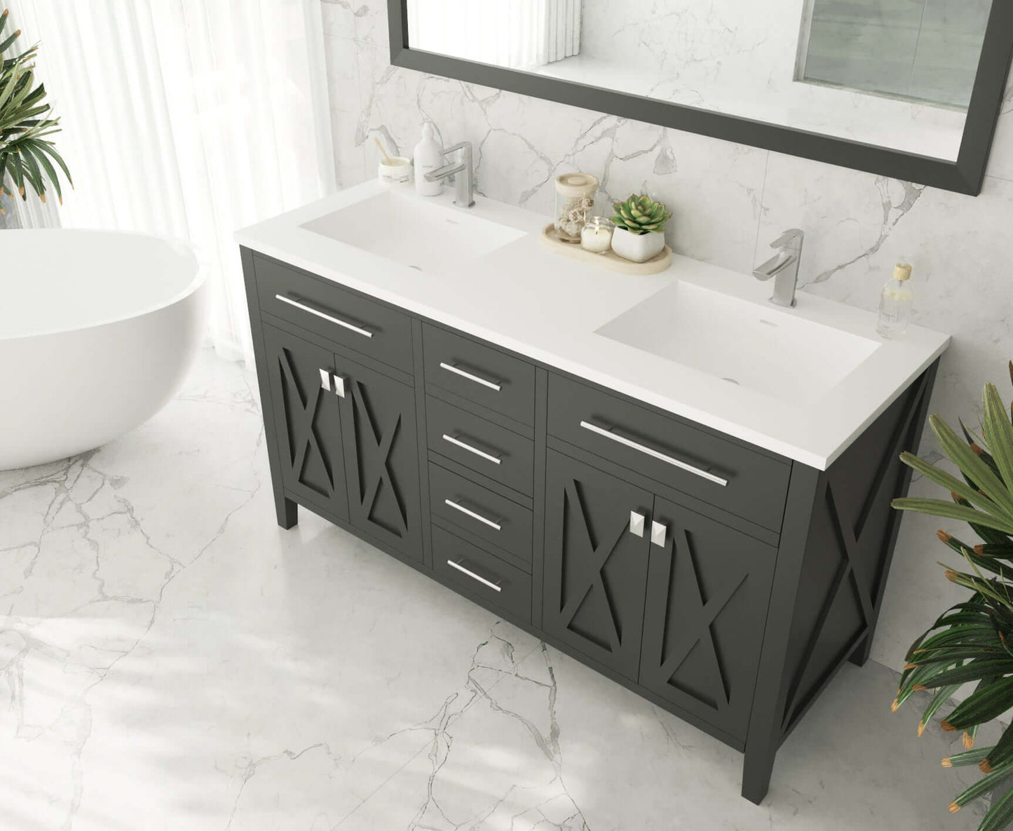 Wimbledon Collection 60" Double Sink Vanity