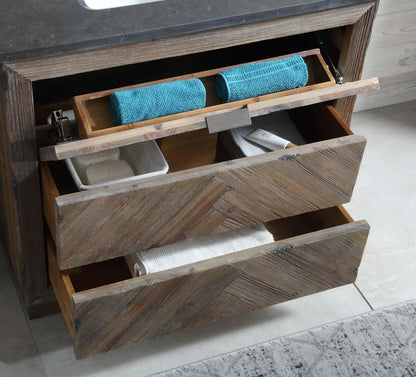 36" Wood Single Sink Vanity with Moon Stone Top