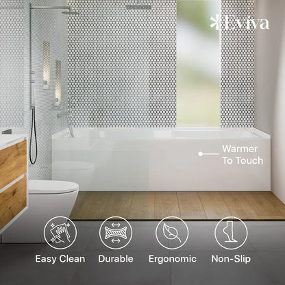 Eviva Nova Alcove 60 in. Acrylic Bathtub with Left Hand Drain