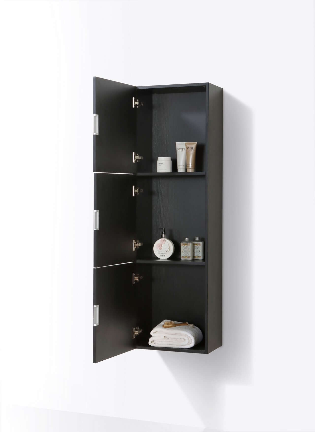 Bliss 18" Wide by 56" Bathroom Linen Side Cabinet with 3 Large Storage Areas