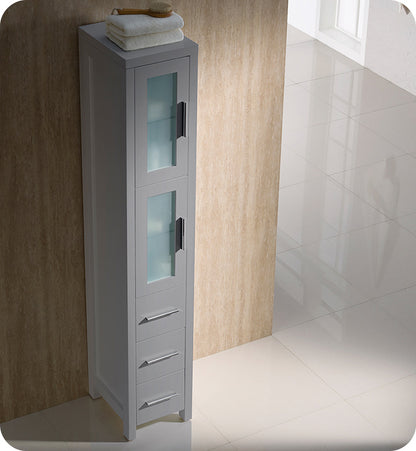 Torino Tall Bathroom Linen Side Cabinet