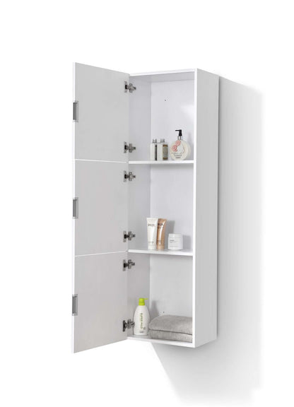 Bliss 18" Wide by 56" Bathroom Linen Side Cabinet with 3 Large Storage Areas