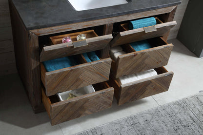 48" Wood Single Sink Vanity with Moon Stone Top