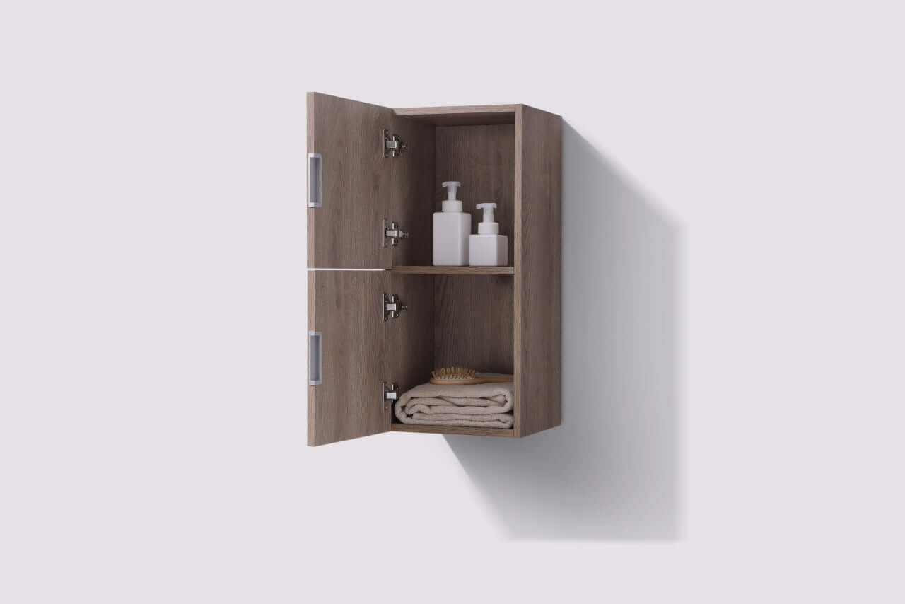 Bliss 12" Wide by 28" Small Bathroom Linen Side Cabinet with 2 Storage Areas