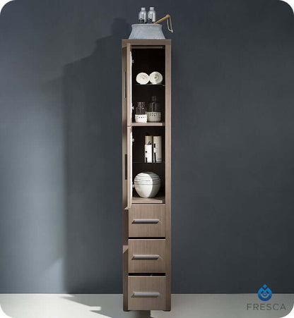 Torino Tall Bathroom Linen Side Cabinet