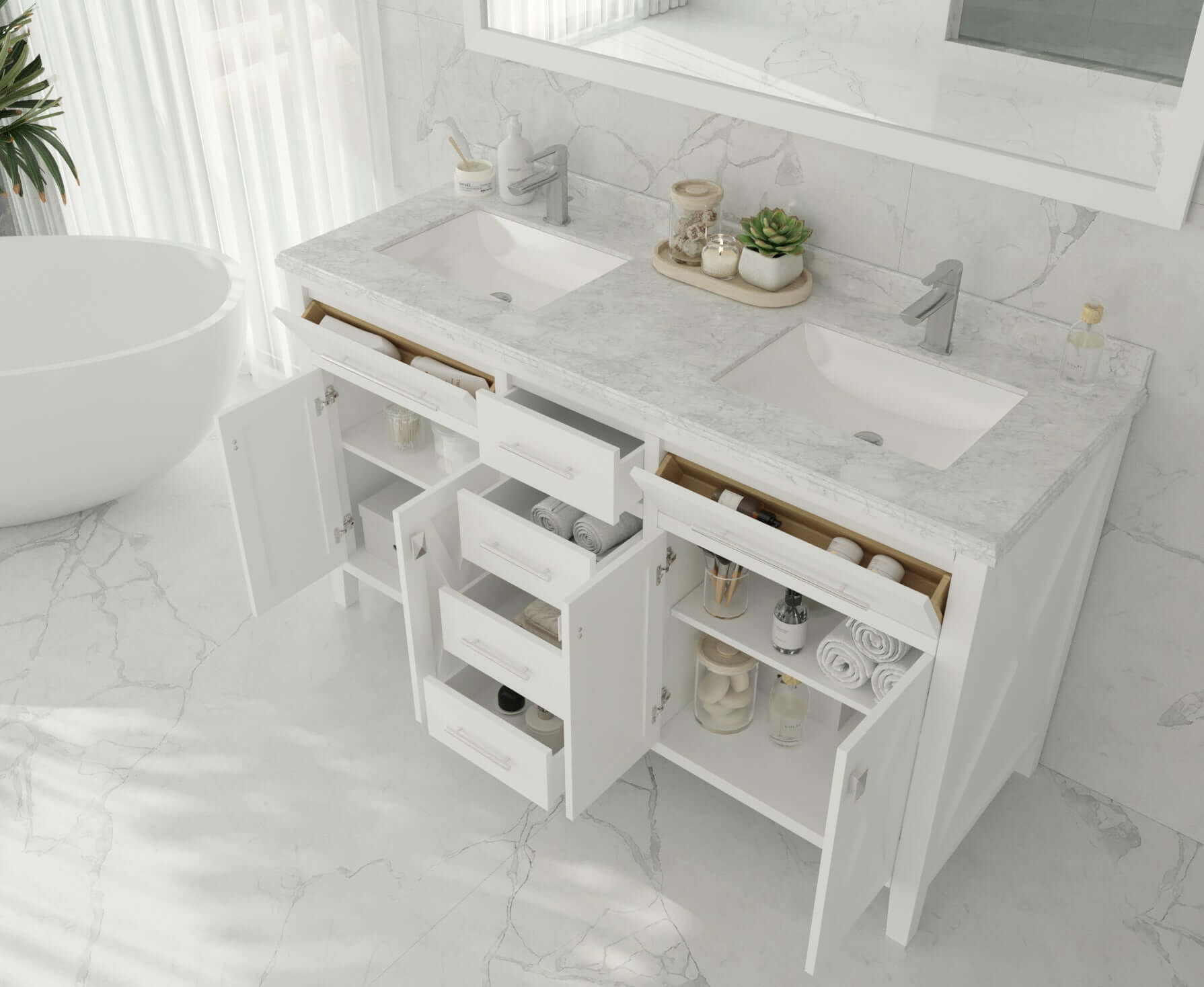 Wimbledon Collection 60" Double Sink Vanity