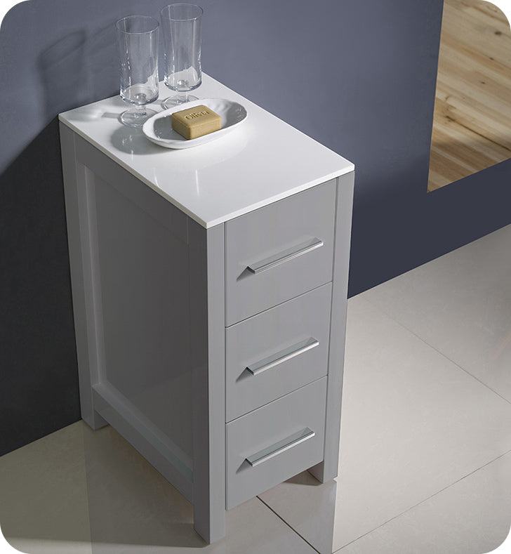 Torino 12" Bathroom Linen Side Cabinet