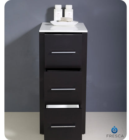 Torino 12" Bathroom Linen Side Cabinet