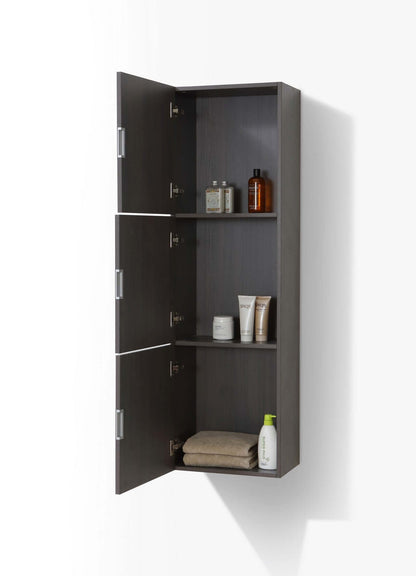 Bliss 18" Wide by 56" Bathroom Linen Side Cabinet with 3 Large Storage Areas