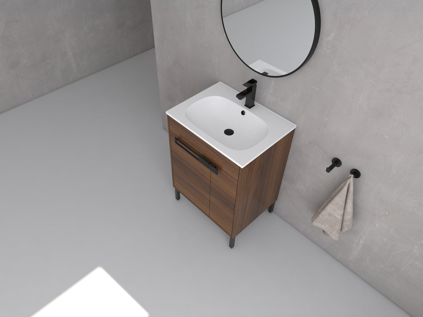 24" Single Sink Freestanding Vanity