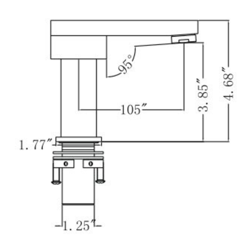 Modern Single Hole Faucet with Drain