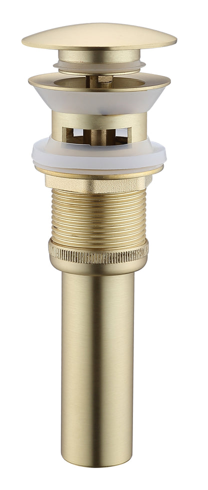 8" Gold Widespread Faucet with Drain