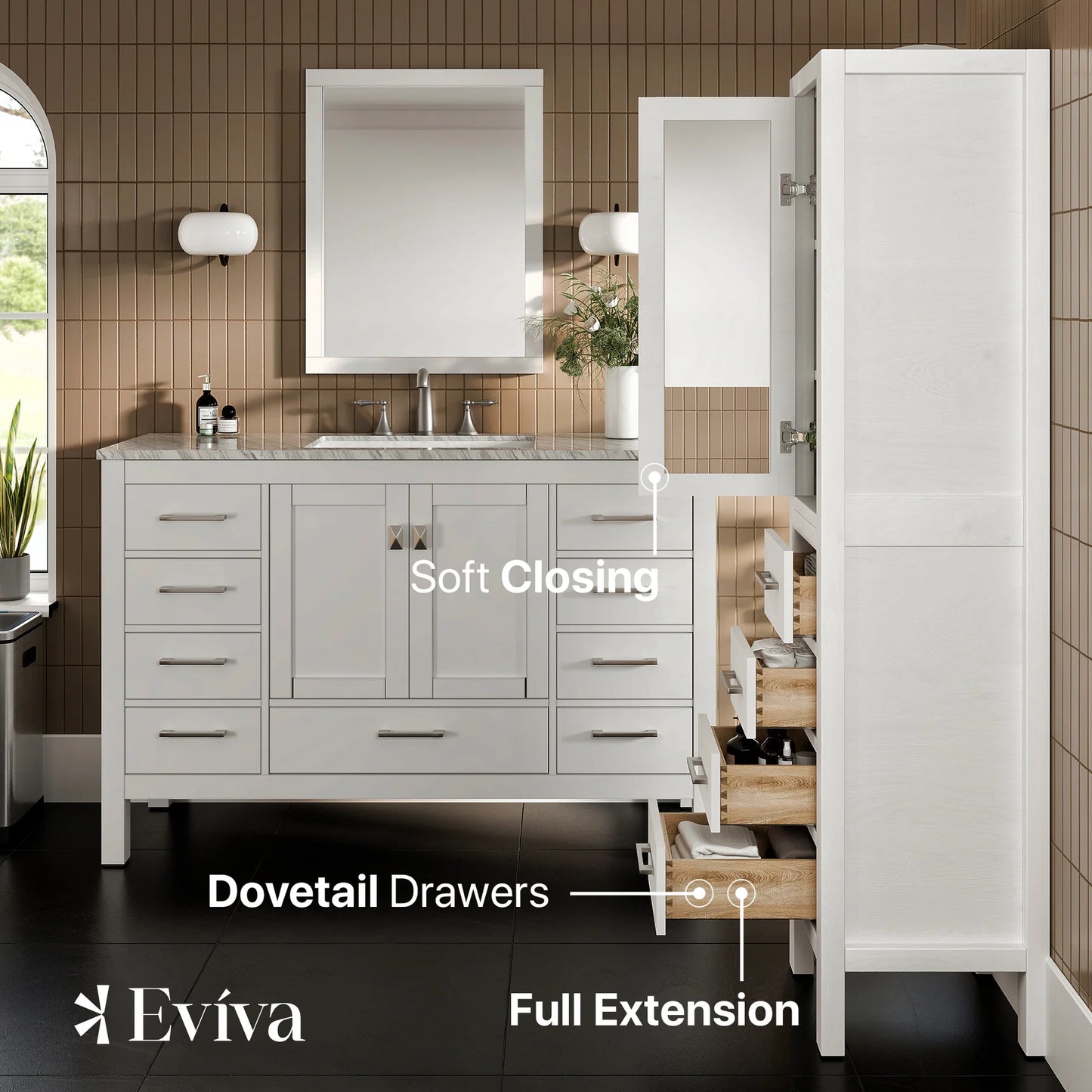 Eviva Aberdeen 18" Freestanding Side Cabinet