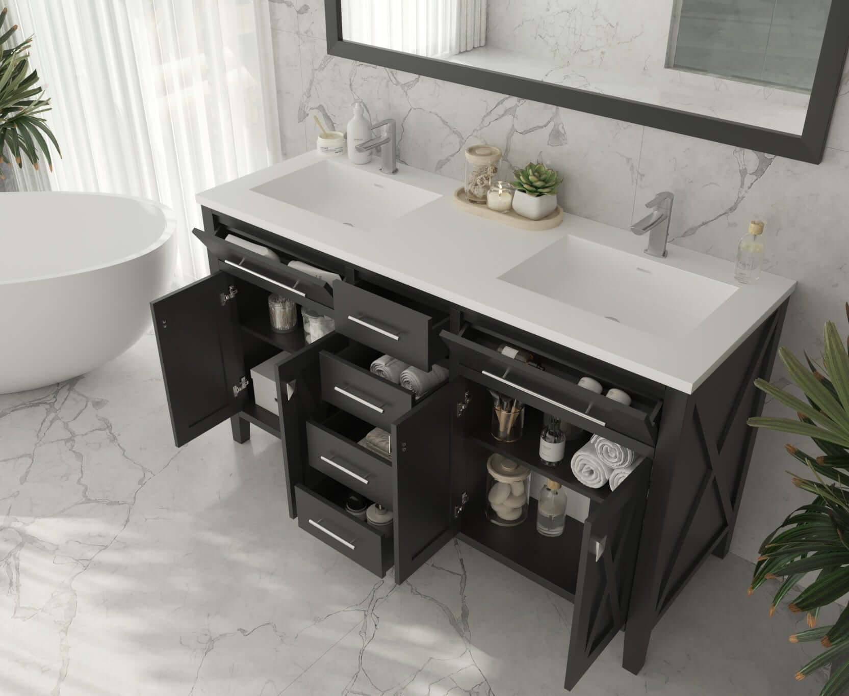 Wimbledon Collection 60" Double Sink Vanity