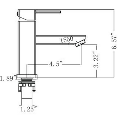 Modern Single Hole Faucet with Drain