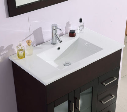 Nova Collection 32" Vanity with Ceramic Basin Countertop