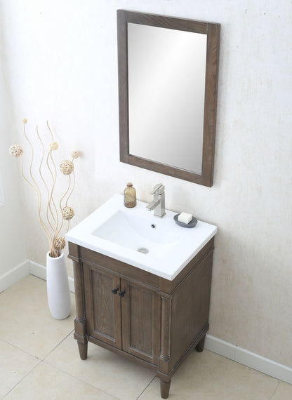 24" Space Saving Single Sink Bathroom Vanity