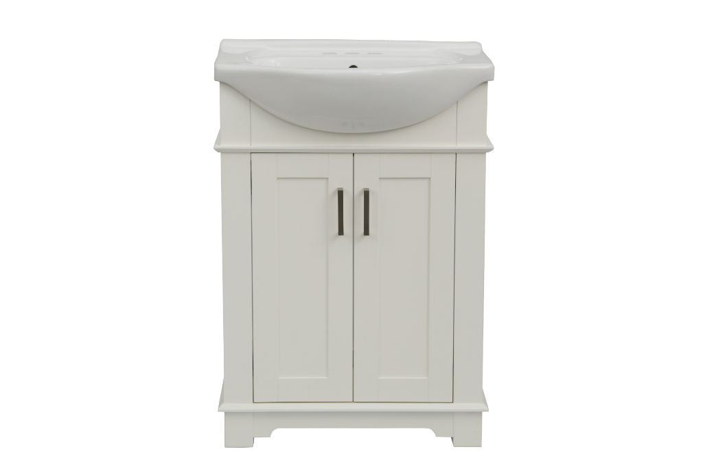 24" Space Saving Single Sink Bathroom Vanity