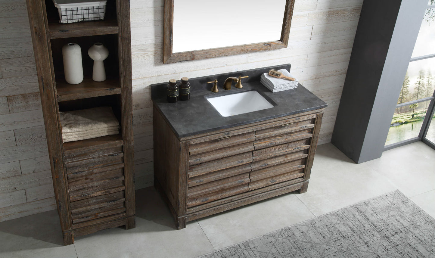 48" Wood Single Sink Vanity with Moon Stone Top