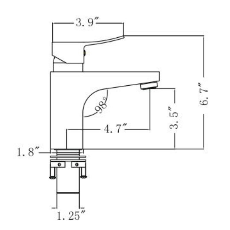 Single Hole Faucet with Drain