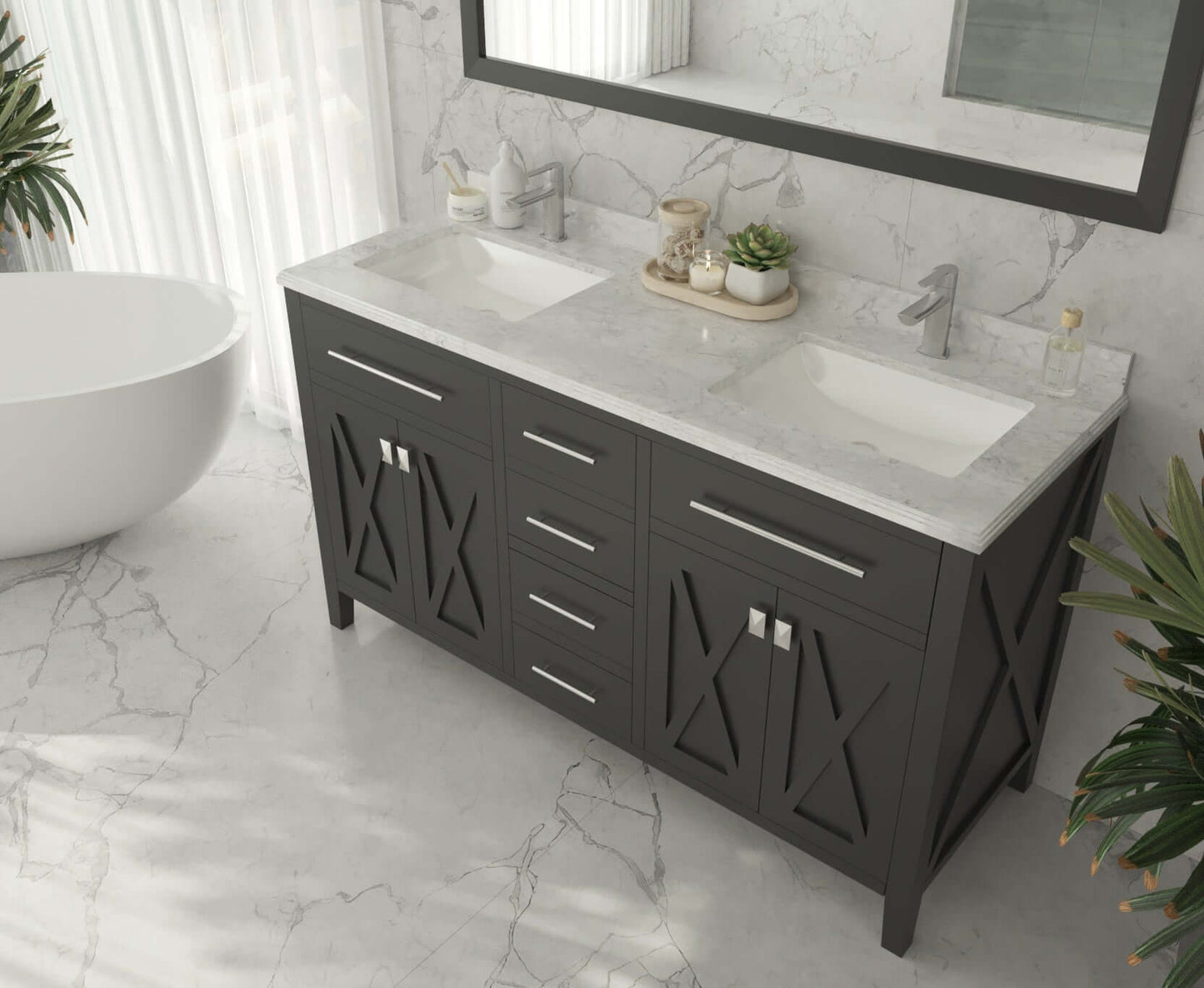 Wimbledon Collection 60" Double Sink Vanity