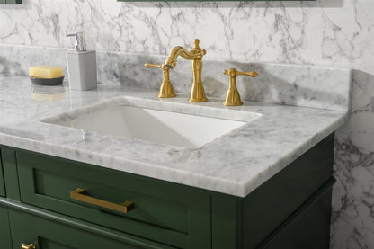 72" Double Sink Vanity Cabinet with Carrara White Marble or Blue Limestone Countertop