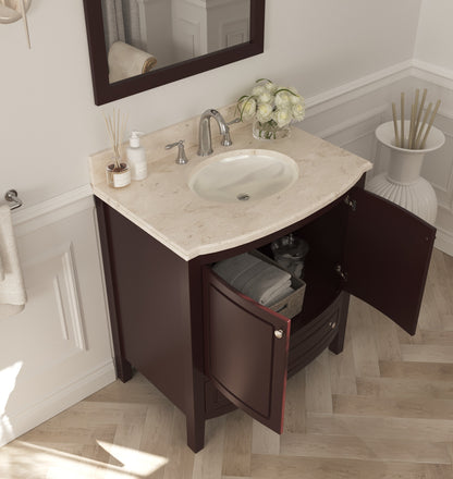 Estella Collection 32" Vanity with Marble Countertop