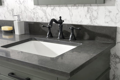 72" Double Sink Vanity Cabinet with Carrara White Marble or Blue Limestone Countertop