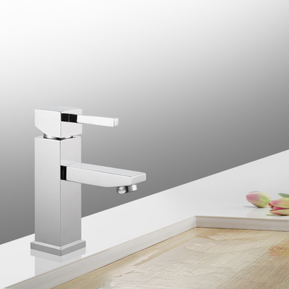 Modern Single Hole Faucet with Drain