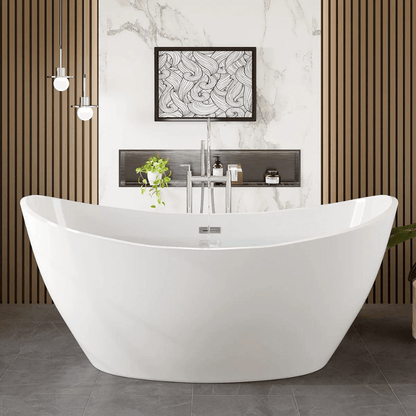 Eviva Bella 60" White Acrylic Free Standing Bathtub