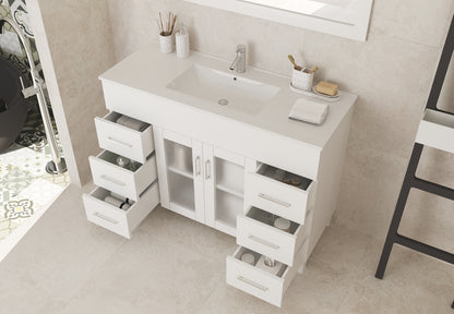 Nova Collection 48" Vanity with Ceramic Basin Countertop